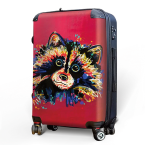 Racoon on Red