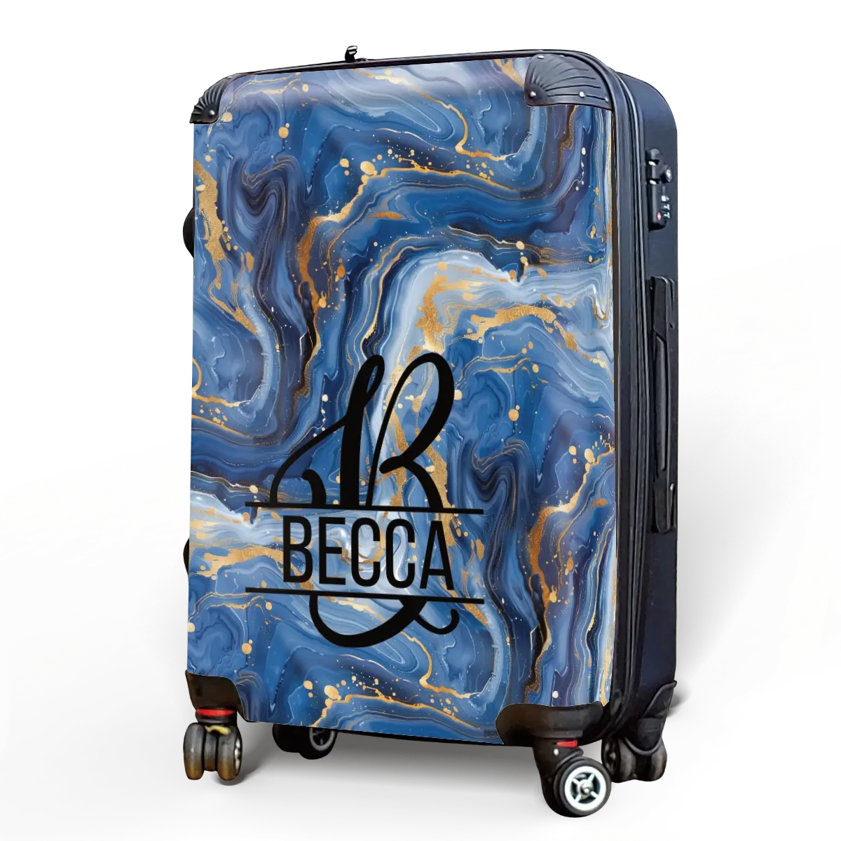 Blue Marble Monogram Luggage