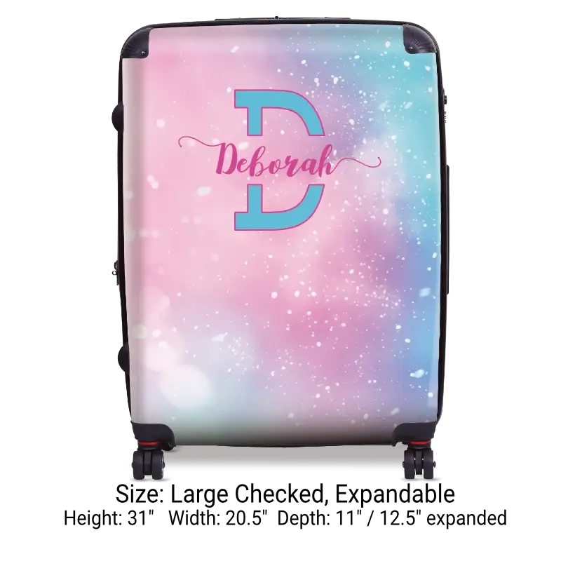 Cotton Candy Monogram Luggage