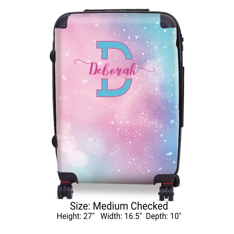 Cotton Candy Monogram Luggage