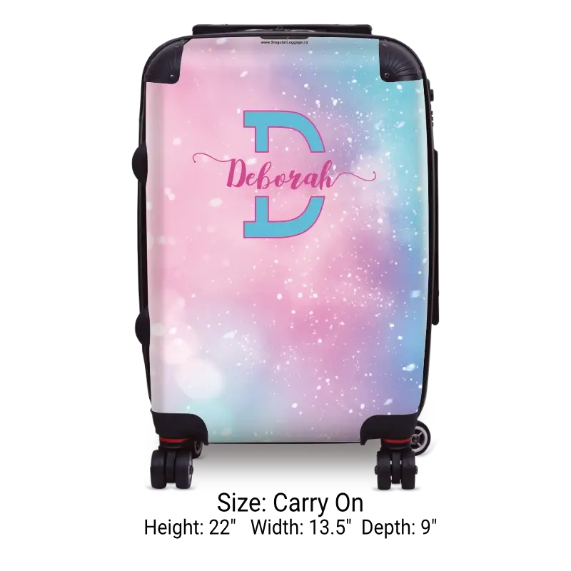 Cotton Candy Monogram Luggage