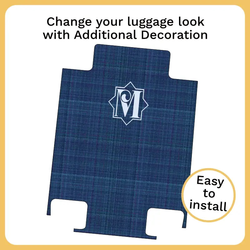 Navy Linen Monogram Luggage