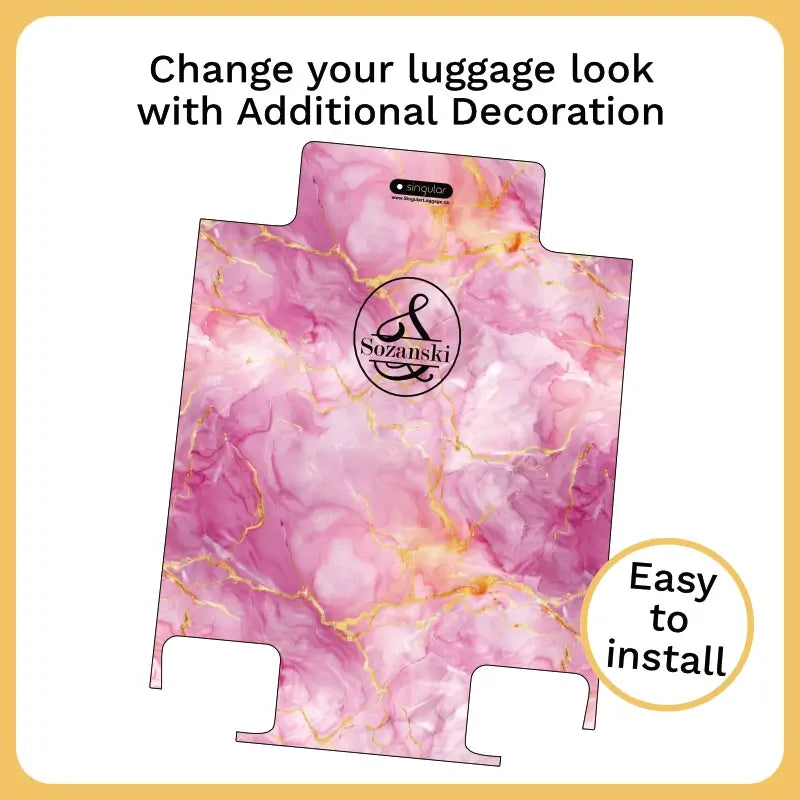 Pink Marble Monogram Luggage