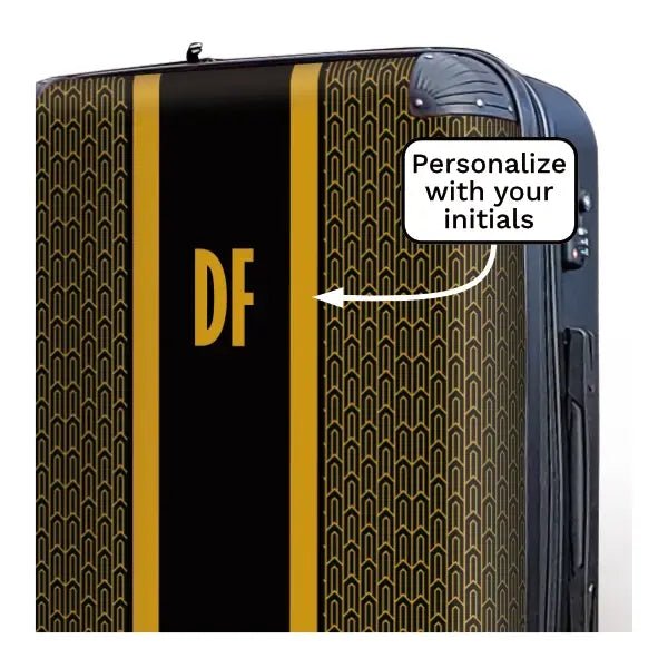 Art Deco Monogram Vertical Stripe - Singular Luggage