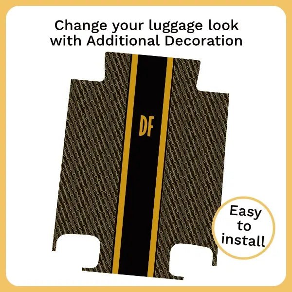 Art Deco Monogram Vertical Stripe - Singular Luggage