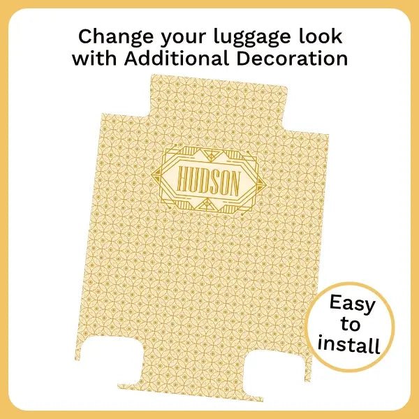 Art Deco with Framed Name (Light Color) - Singular Luggage