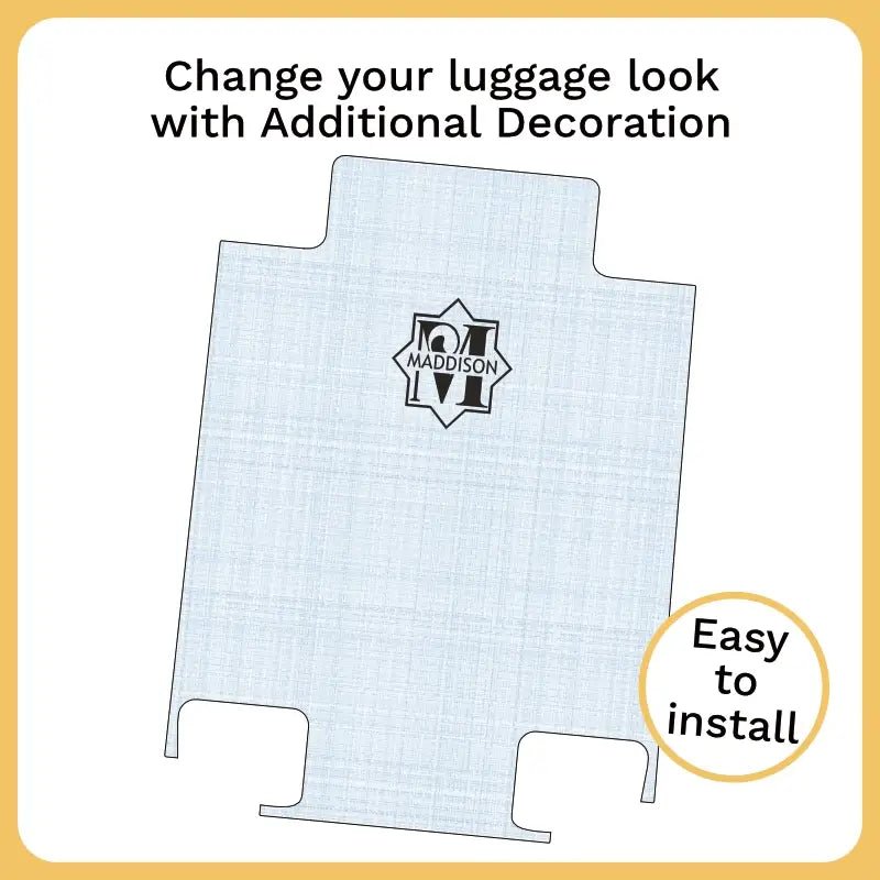 Blue Linen Monogram Luggage - Singular Luggage