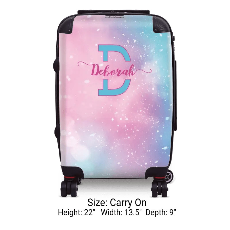 Cotton Candy Monogram Luggage - Singular Luggage