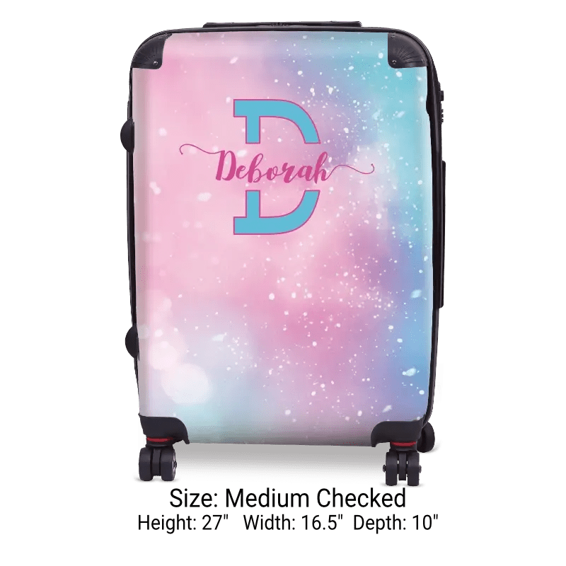 Cotton Candy Monogram Luggage - Singular Luggage