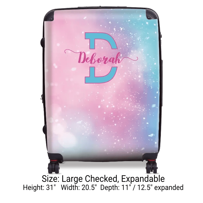 Cotton Candy Monogram Luggage - Singular Luggage
