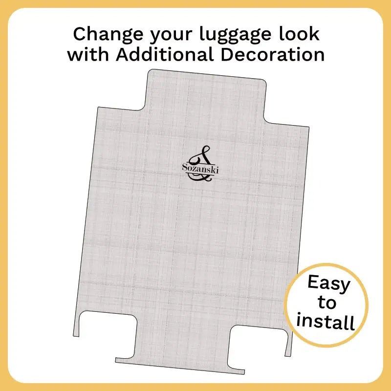 Gray Linen Monogram Luggage - Singular Luggage