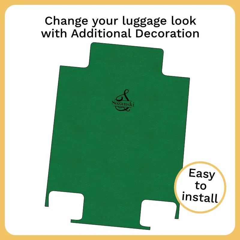 Green Linen Monogram Luggage - Singular Luggage