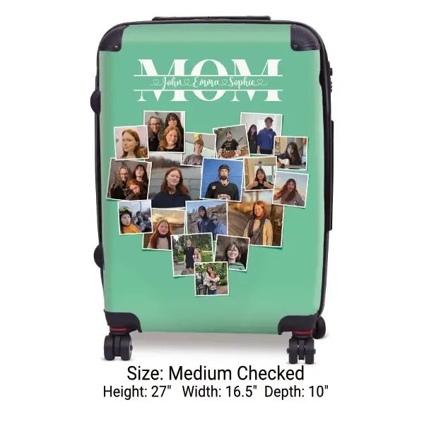 Mom Heart Collage Luggage - Singular Luggage