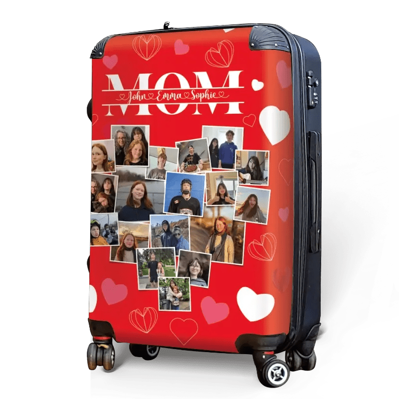 Mom Heart Collage Luggage - Singular Luggage