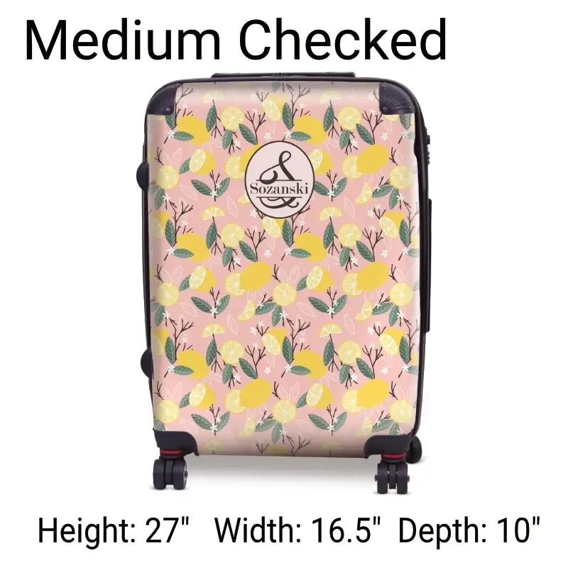 Monogram Lemons Personalized Luggage - Singular Luggage