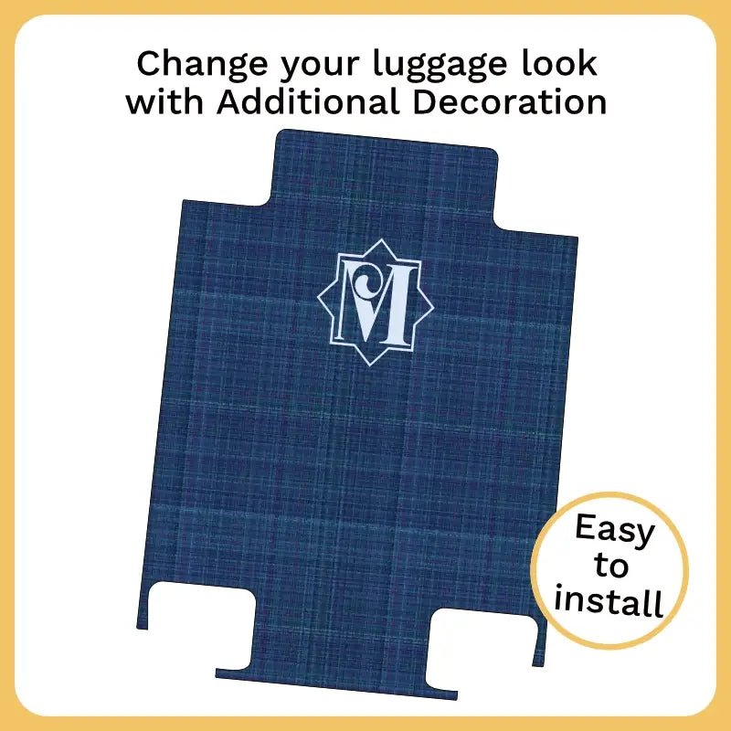 Navy Linen Monogram Luggage - Singular Luggage