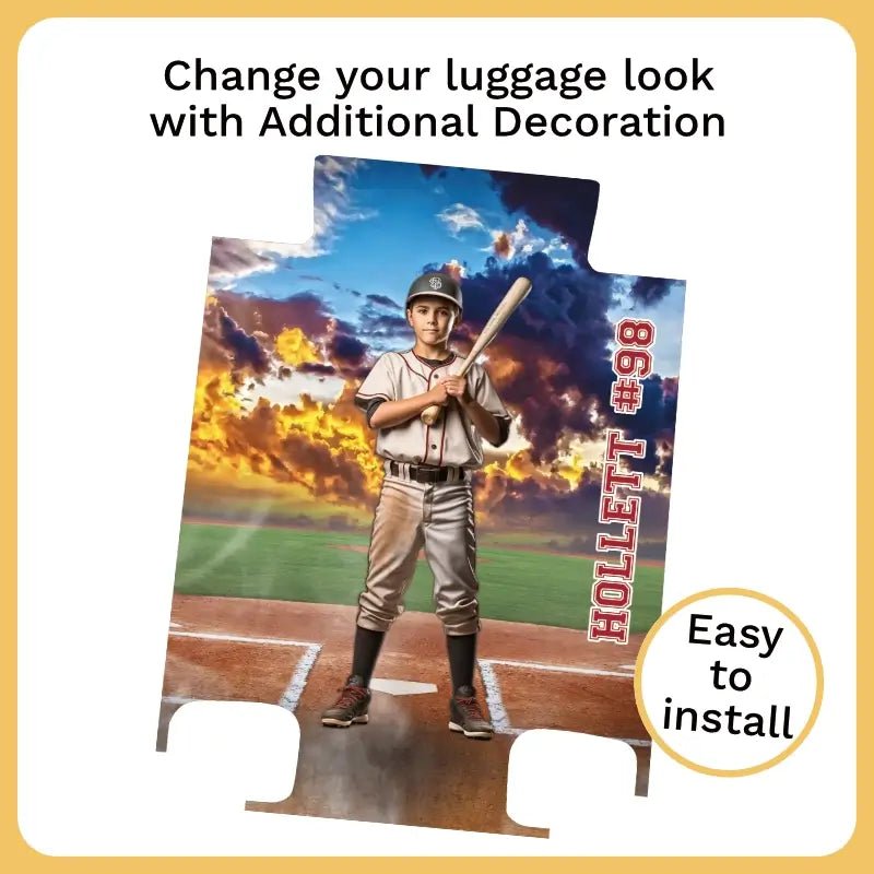 Personalized Baseball Sunset Luggage - Singular Luggage