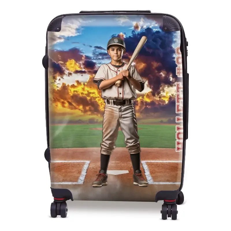 Personalized Baseball Sunset Luggage - Singular Luggage
