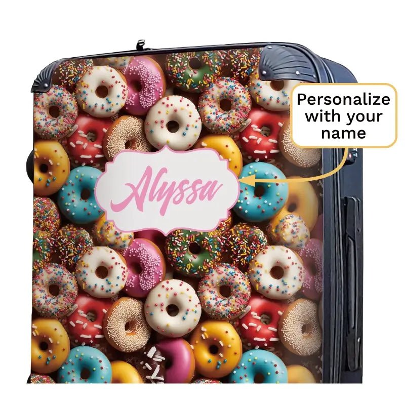 Personalized Donuts with Name Luggage - Singular Luggage