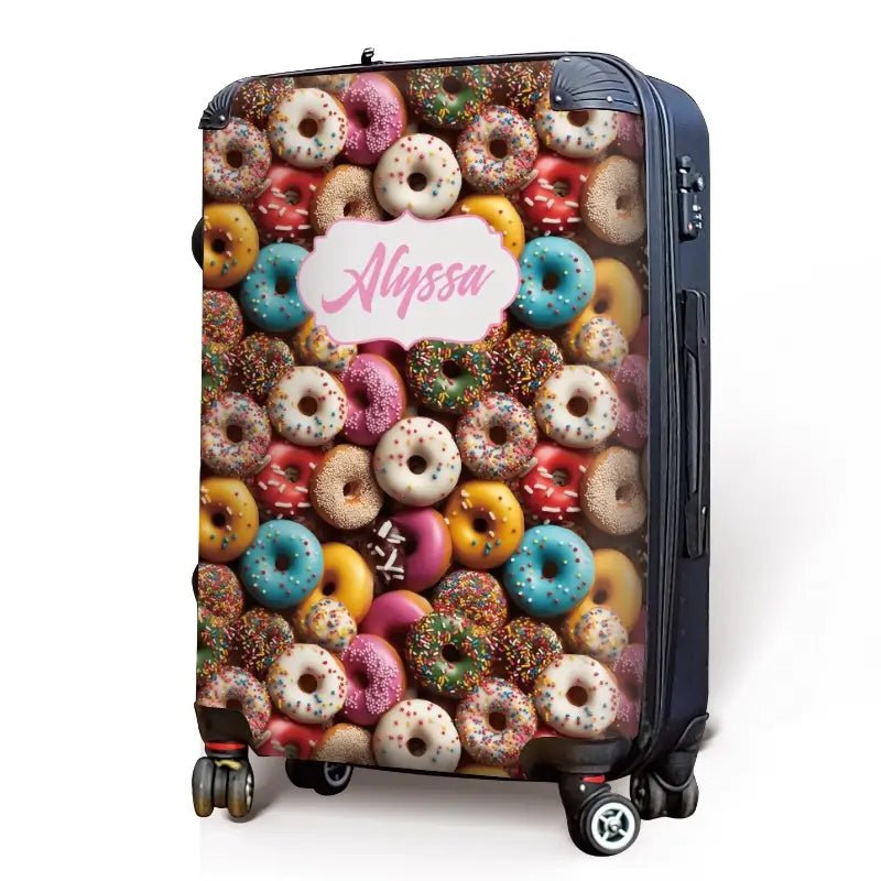 Personalized Donuts with Name Luggage - Singular Luggage