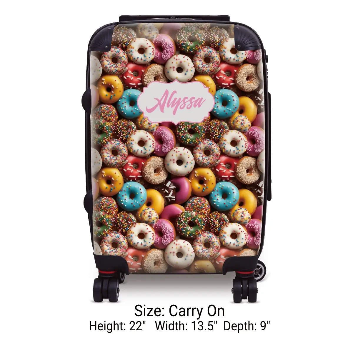 Personalized Donuts with Name Luggage - Singular Luggage