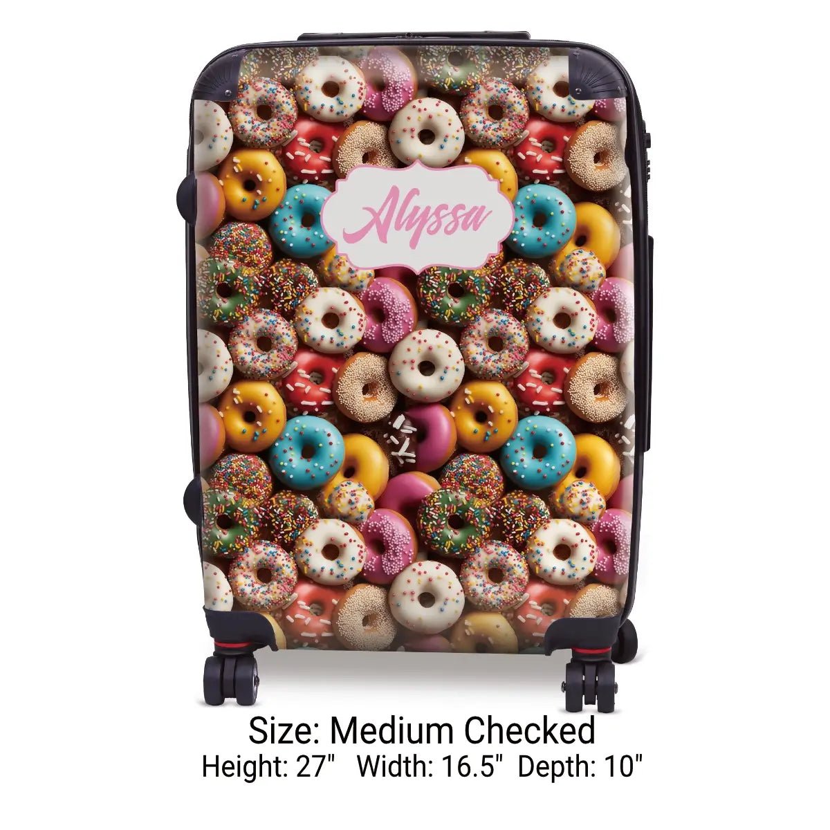 Personalized Donuts with Name Luggage - Singular Luggage