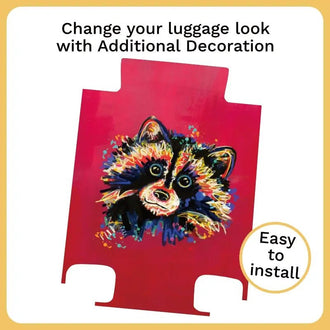 Racoon on Red - Singular Luggage