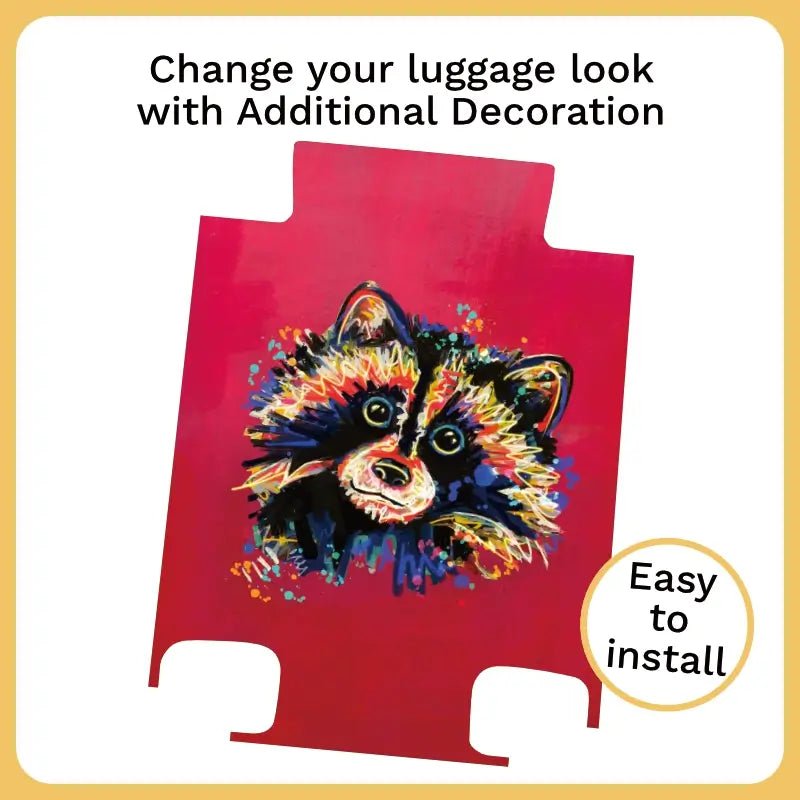 Racoon on Red - Singular Luggage