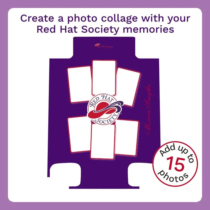 Red Hat Photo Collage on Deep Purple - Singular Luggage