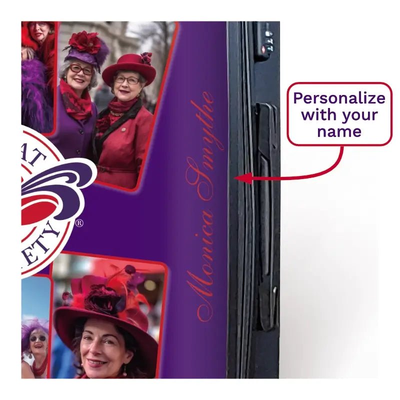 Red Hat Photo Collage on Deep Purple - Singular Luggage