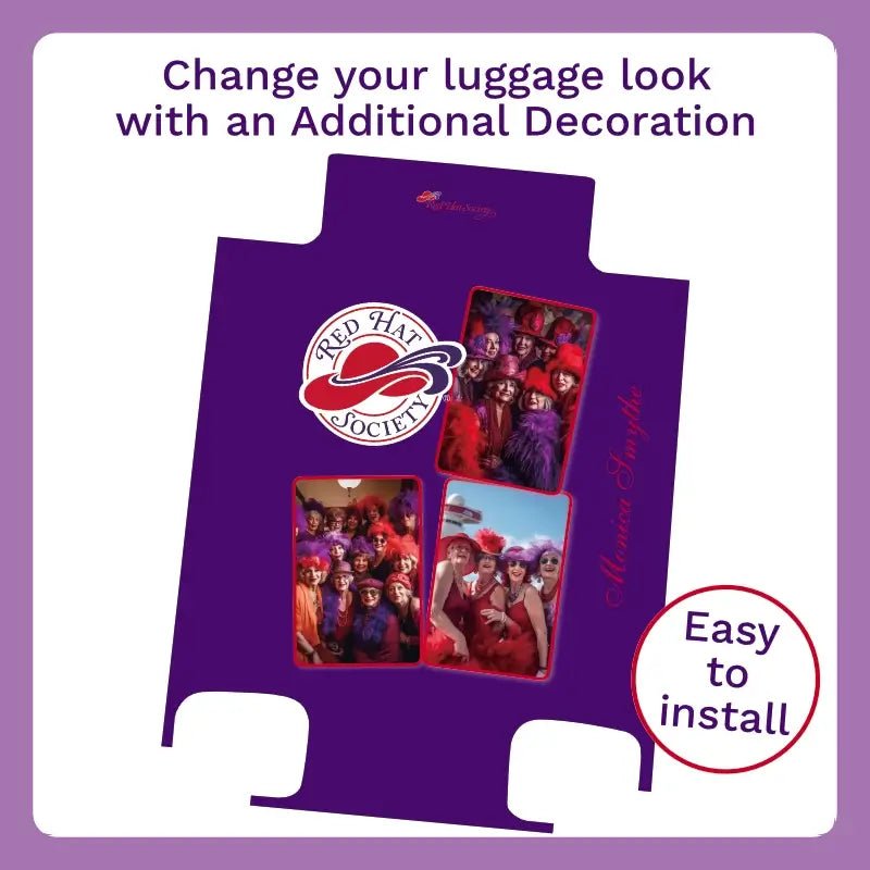 Red Hat Photo Collage on Deep Purple - Singular Luggage