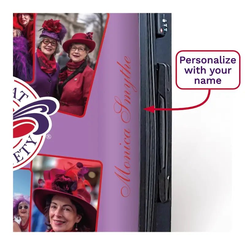 Red Hat Photo Collage on Mauve - Singular Luggage