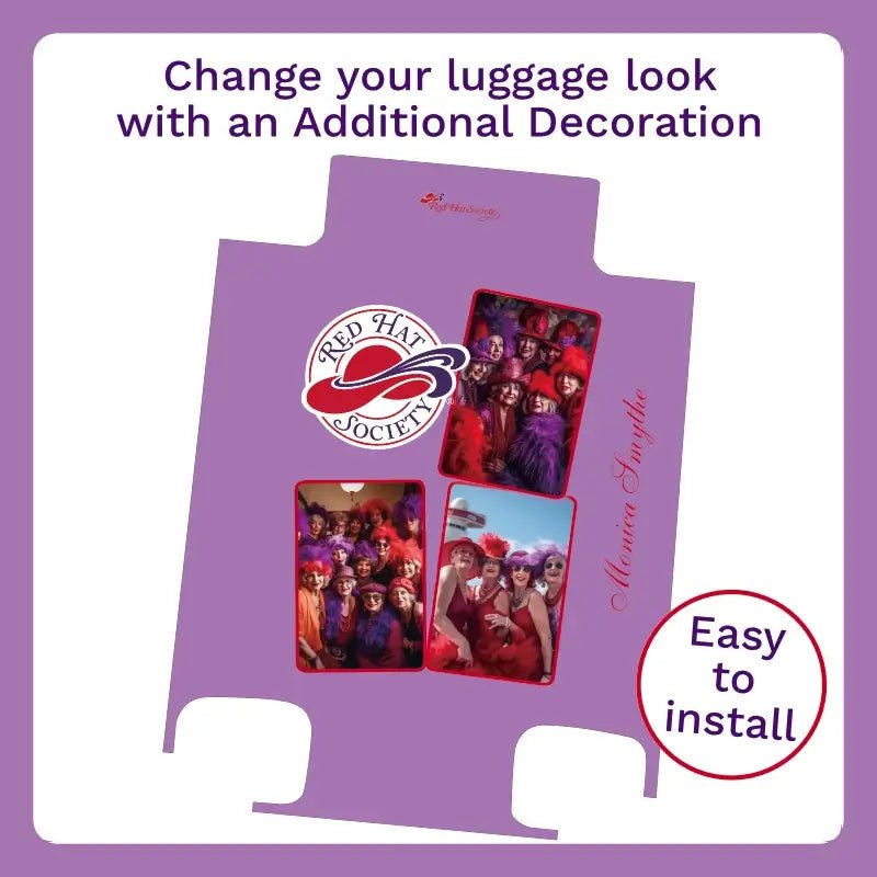 Red Hat Photo Collage on Mauve - Singular Luggage