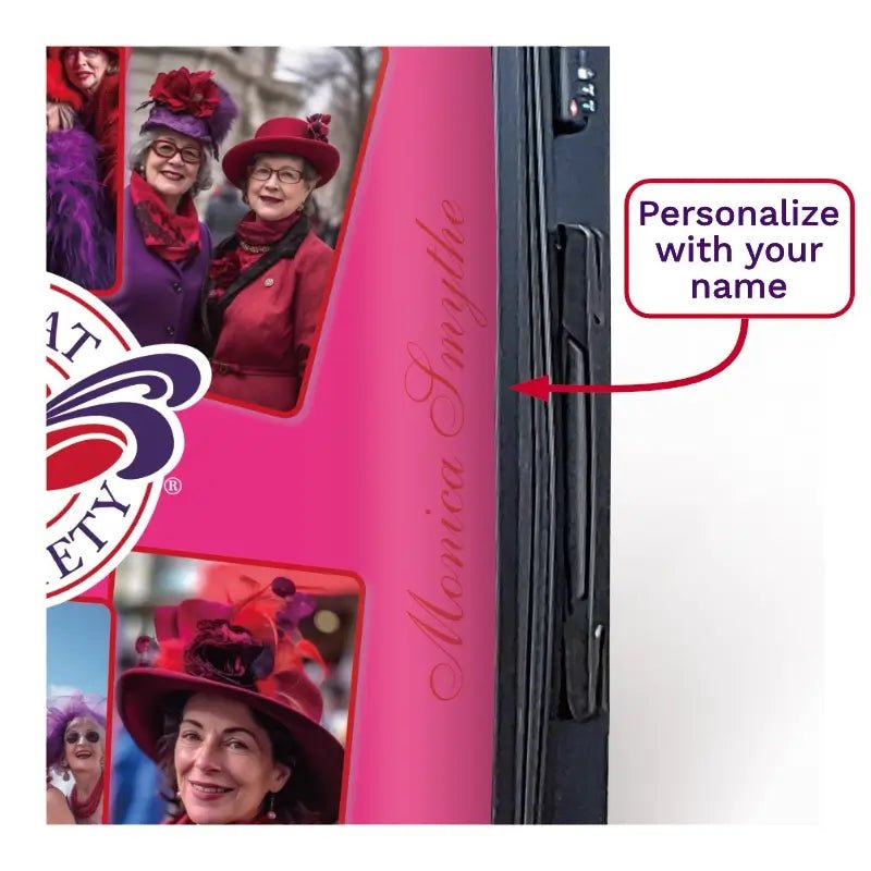 Red Hat Photo Collage on Pink - Singular Luggage