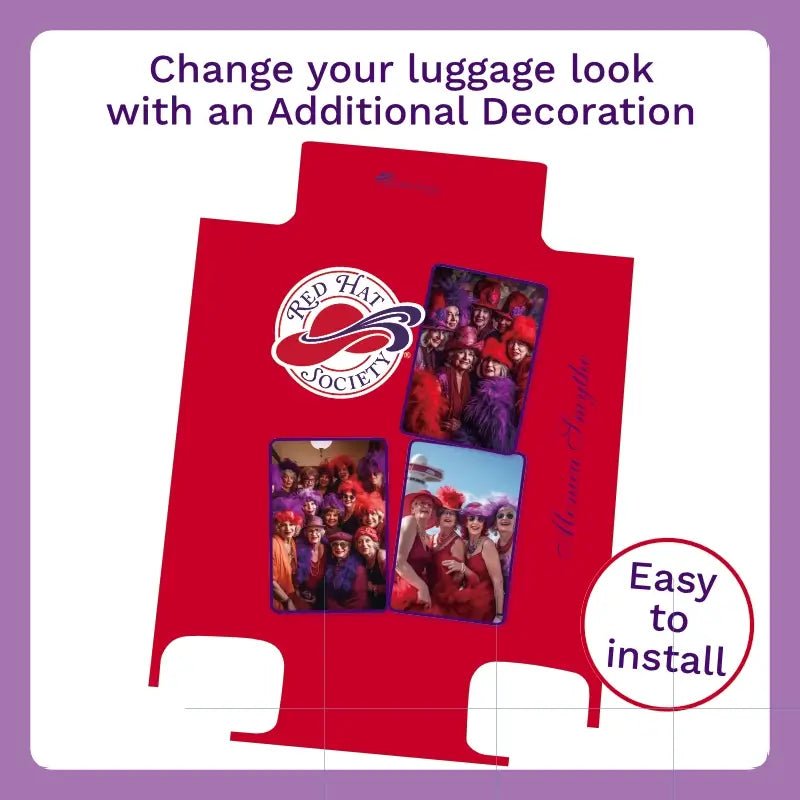 Red Hat Photo Collage on Red - Singular Luggage