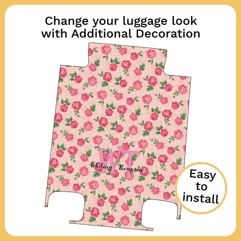 Roses on linen Personalized Name Luggage - Singular Luggage
