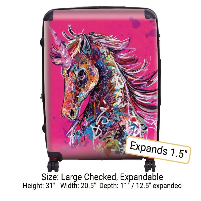 Unicorn on Pink - Singular Luggage