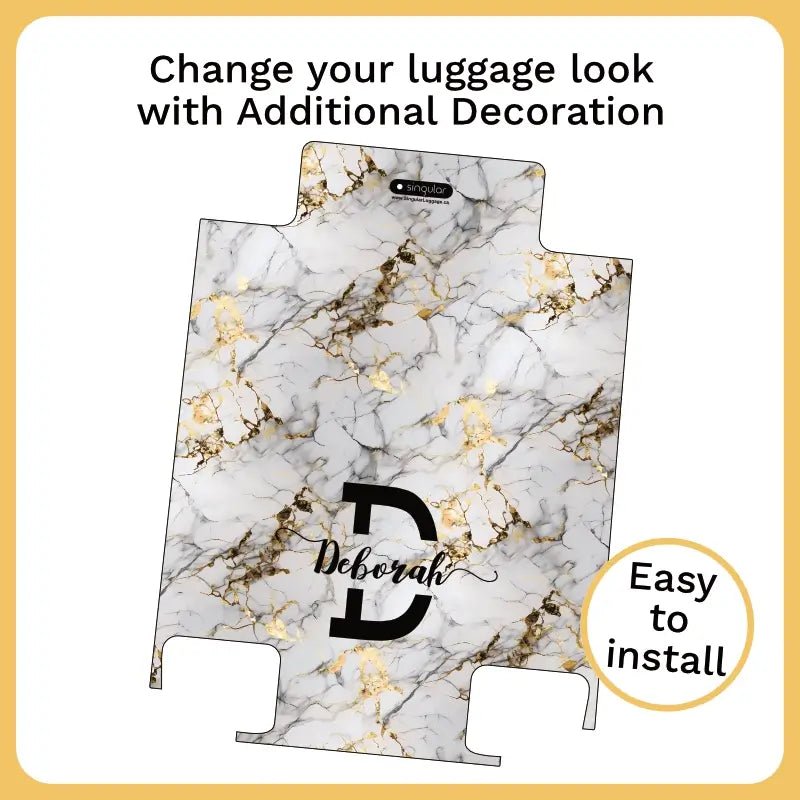 White Marble Monogram Luggage - Singular Luggage