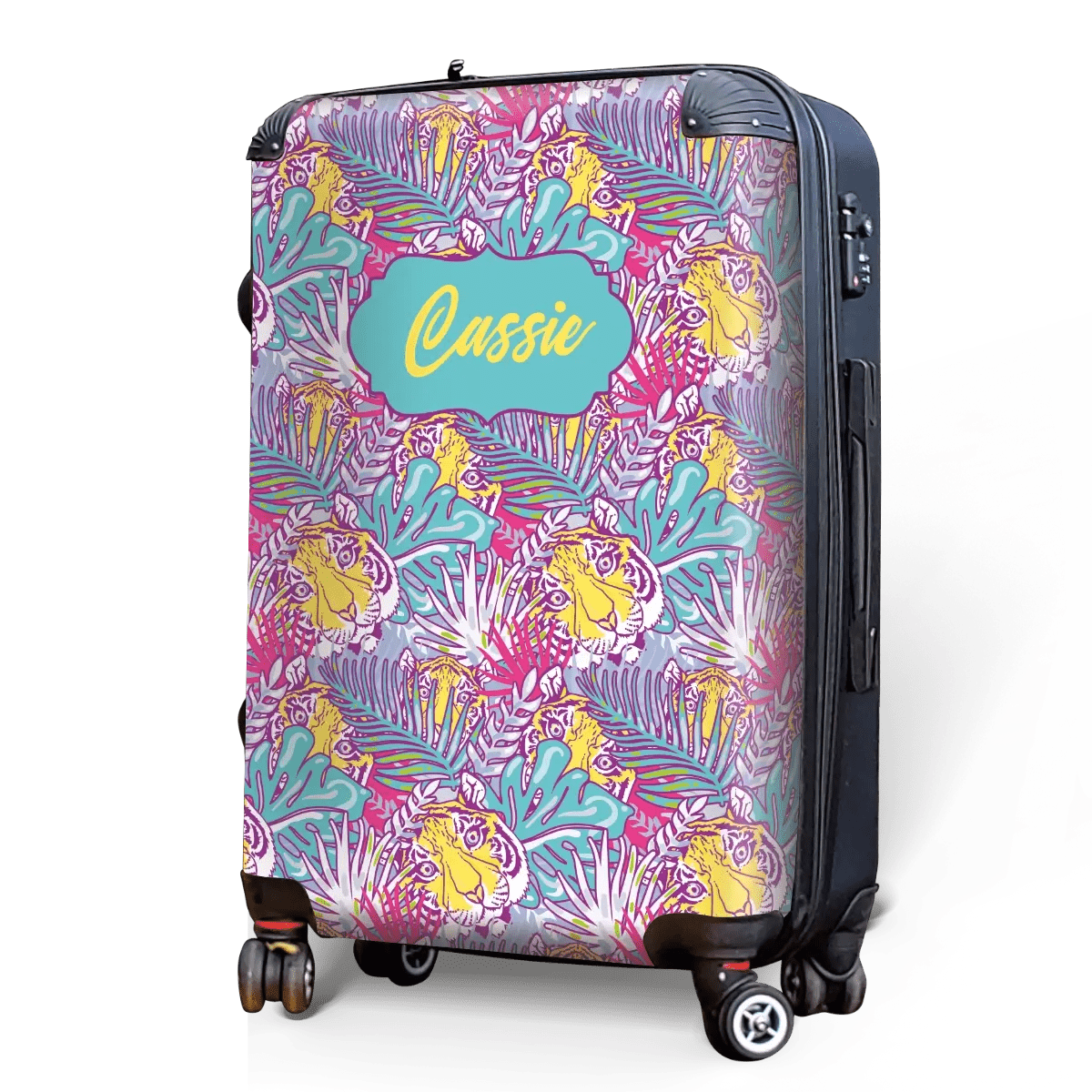 Wild Tiger with Name Luggage - Singular Luggage