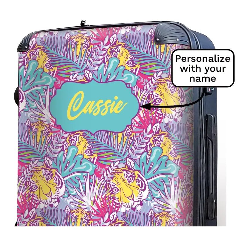 Wild Tiger with Name Luggage - Singular Luggage