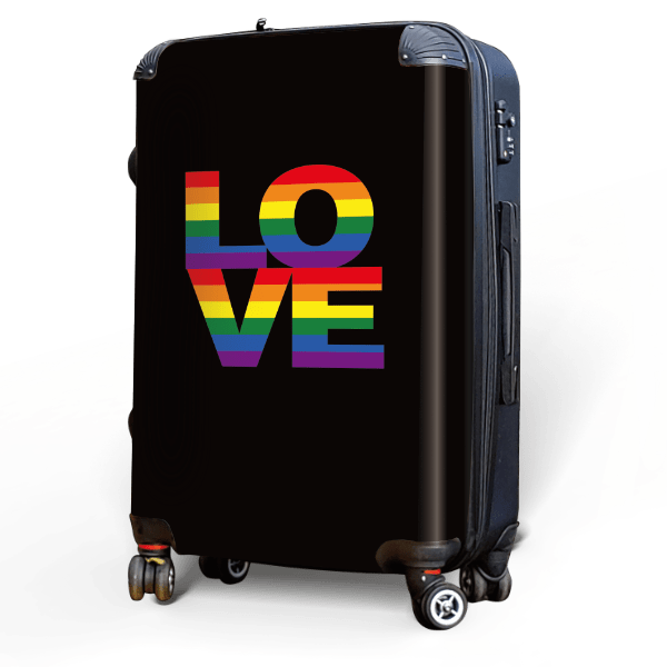 a RAINBOW of LOVE - Singular Luggage Custom Luggage and Backpacks.  Design your own artwork decoration.