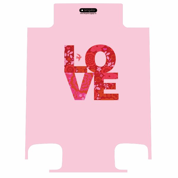 LOVE - Singular Luggage Custom Luggage and Backpacks.  Design your own artwork decoration.