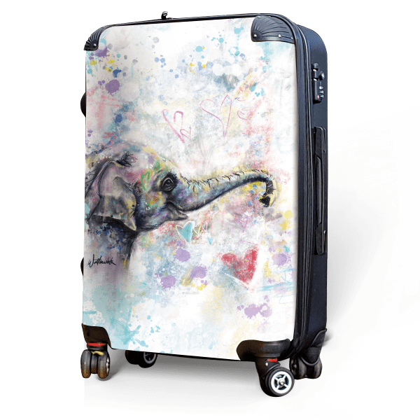 Female Elephant - Singular Luggage Custom Luggage and Backpacks.  Design your own artwork decoration.
