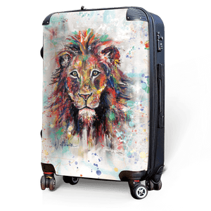 Lion - Singular Luggage Custom Luggage and Backpacks.  Design your own artwork decoration.