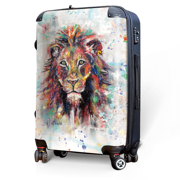 Lion - Singular Luggage Custom Luggage and Backpacks.  Design your own artwork decoration.