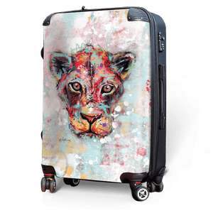 Lioness - Singular Luggage Custom Luggage and Backpacks.  Design your own artwork decoration.