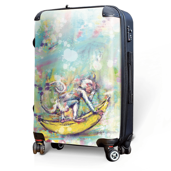 Monkey - Singular Luggage Custom Luggage and Backpacks.  Design your own artwork decoration.