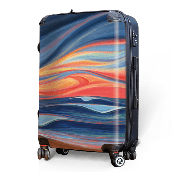 Seaside Sunset - Singular Luggage Custom Luggage and Backpacks.  Design your own artwork decoration.