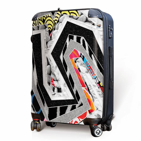 Black & White Graffiti Art Luggage by HyperEchoArt