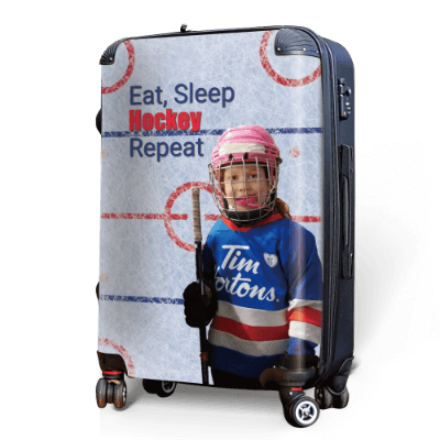 Eat, Sleep, Hockey, Repeat Luggage